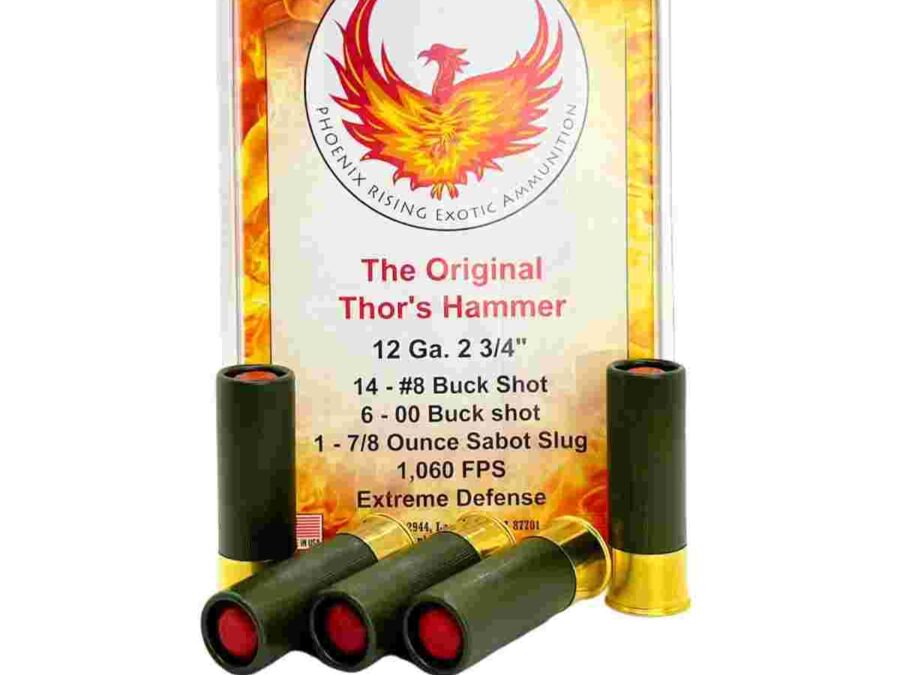 Phoenix Rising Original Thor's Hammer Shotshell 12ga 2-3/8" 14-#8 Buckshot 6-00 Buckshot 1-7/8oz Slug 5/ct