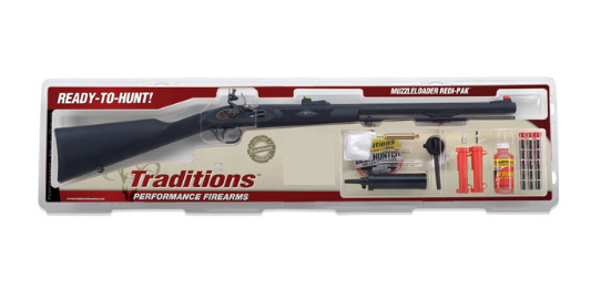 TRADITIONS REDI-PAK PA PELLET RIFLE FLINTLOCK RBP 50 CAL 26 IN BLK BBL SYN  W ACC`S ( 3 PER CASE )