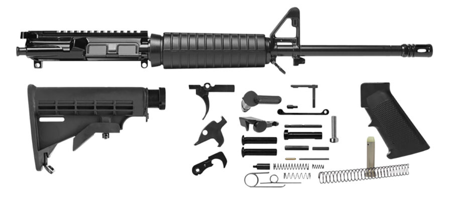 Del-Ton Inc RKT101 Heavy Carbine Rifle Kit 5.56x45mm NATO 16" Chrome Moly Vanadium Barrel 7075-T6 Anodized Aluminum Rec with A2 Flash Hider