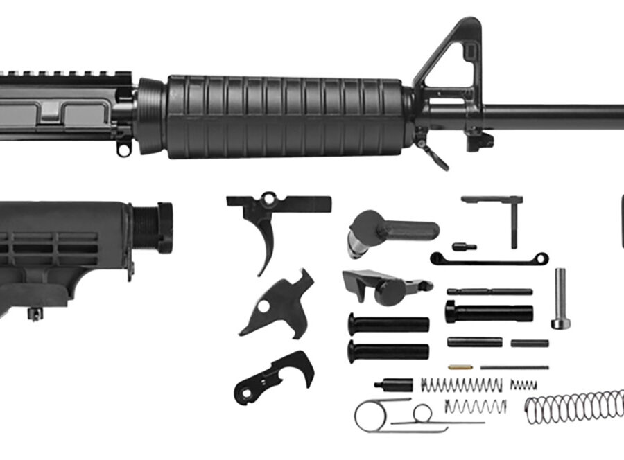 Del-Ton Inc RKT101 Heavy Carbine Rifle Kit  5.56x45mm NATO 16" Chrome Moly Vanadium Barrel 7075-T6 Anodized Aluminum Rec with A2 Flash Hider