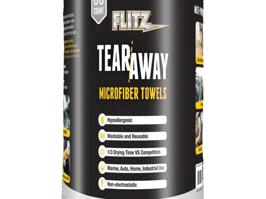 Flitz Tear-Away Microfiber Cloth Rolls 12"x12" 30/ct