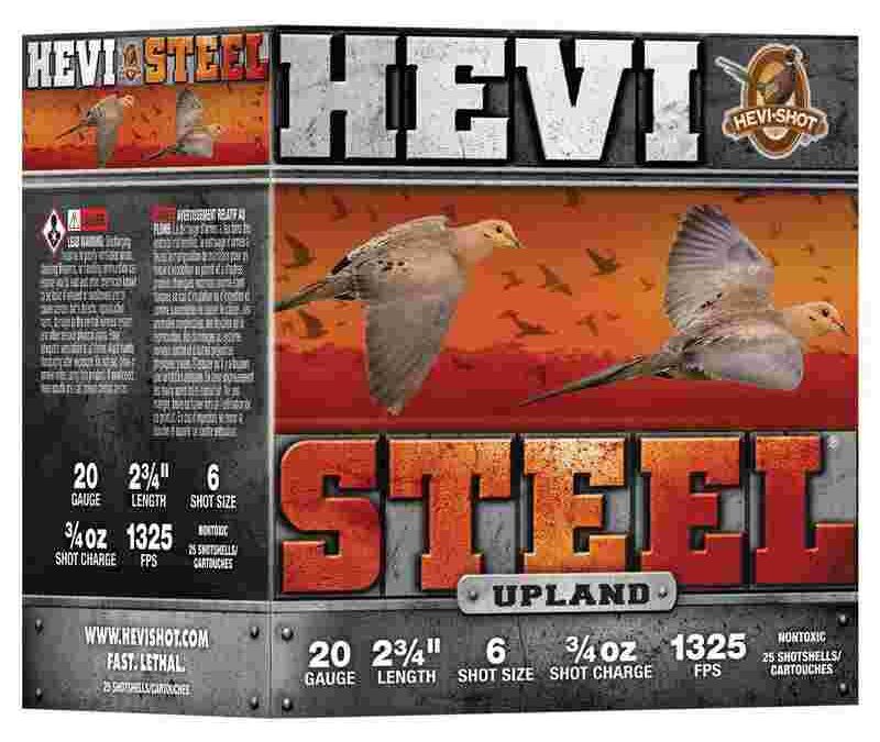 HEVI-Shot HEVI-Steel Upland Shotshell 20ga 2-3/4" 1oz 1325 fps #6 25/ct