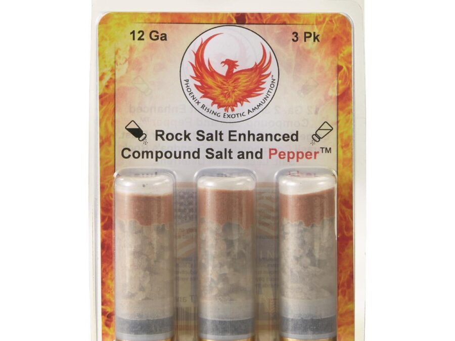 Phoenix Rising Salt & Pepper Shotshells Rock Salt & Pepper Blast 12ga 2-3/4" Less Lethal 3/ct