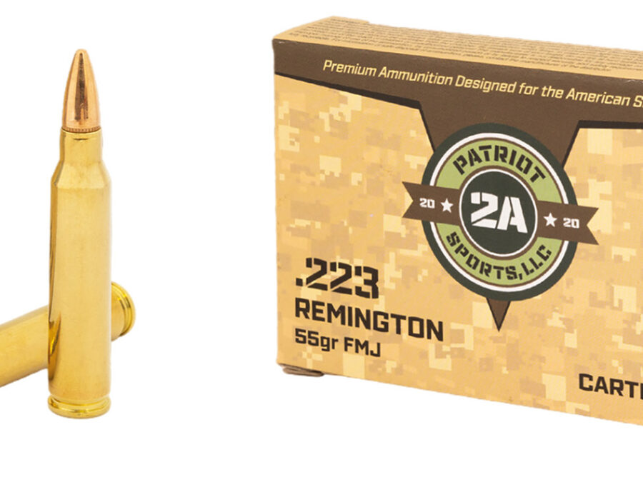 PATRIOT SPORTS LLC P223055F   223Rem 55gr Full Metal Jacket 20 Per Box/50 Case