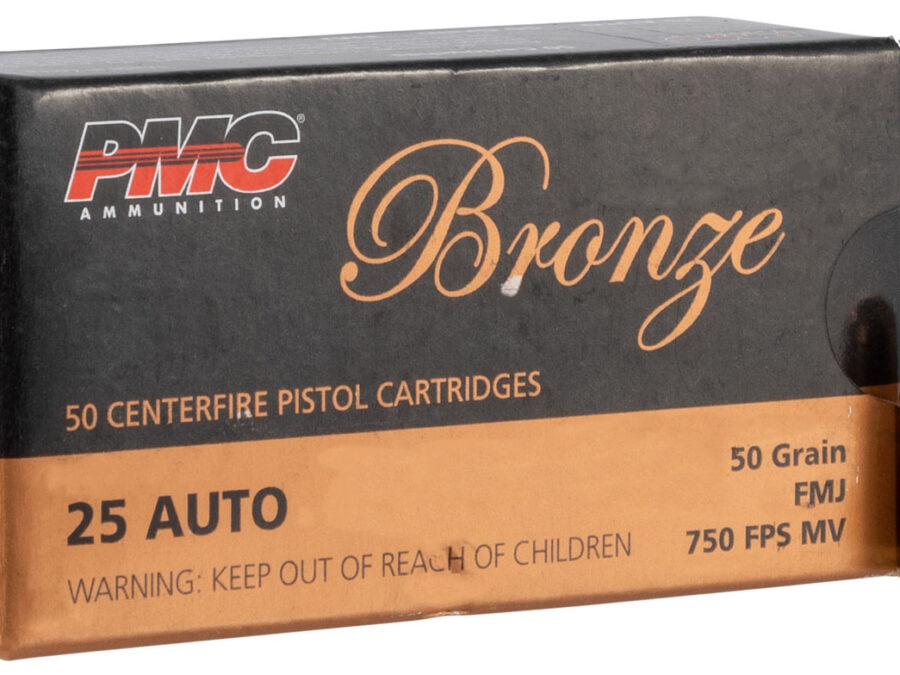 PMC 25A Bronze 25ACP 50gr Full Metal Jacket 50 Per Box/20 Case