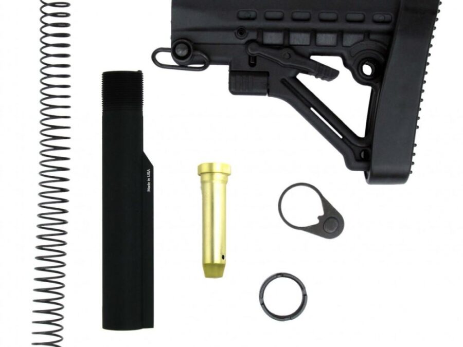 TacFire AR-15 Mil Spec Buffer Tube Kit with QD Attachments