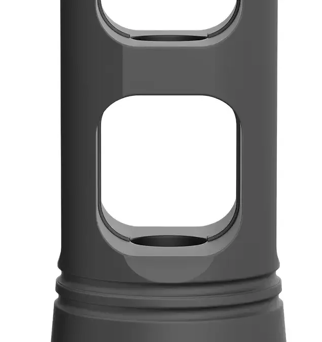 BREEK ARMS GEMINI DUAL-PORT MUZZLE BRAKE FOR BREEK-LOK 3QD  .223/5.56 CAL  1/2X28 TPI