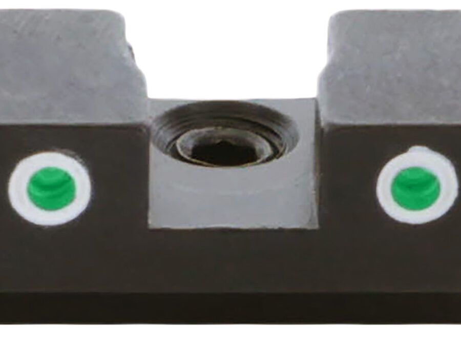 AmeriGlo XD191R Tritium Rear Sight for Springfield XD/Hellcat  Green Tritium White Outline Rear