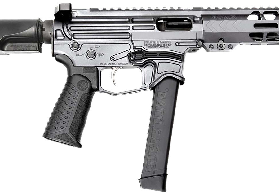 Battle Arms Development XIPHOS004 Xiphos  9mm Luger 30+1 8.50" Black Barrel, M-LOK Handguards, Combat Gray Aluminum Picatinny Rail Receiver  Black Synthetic Adjustable Stock, Adj Black Grips