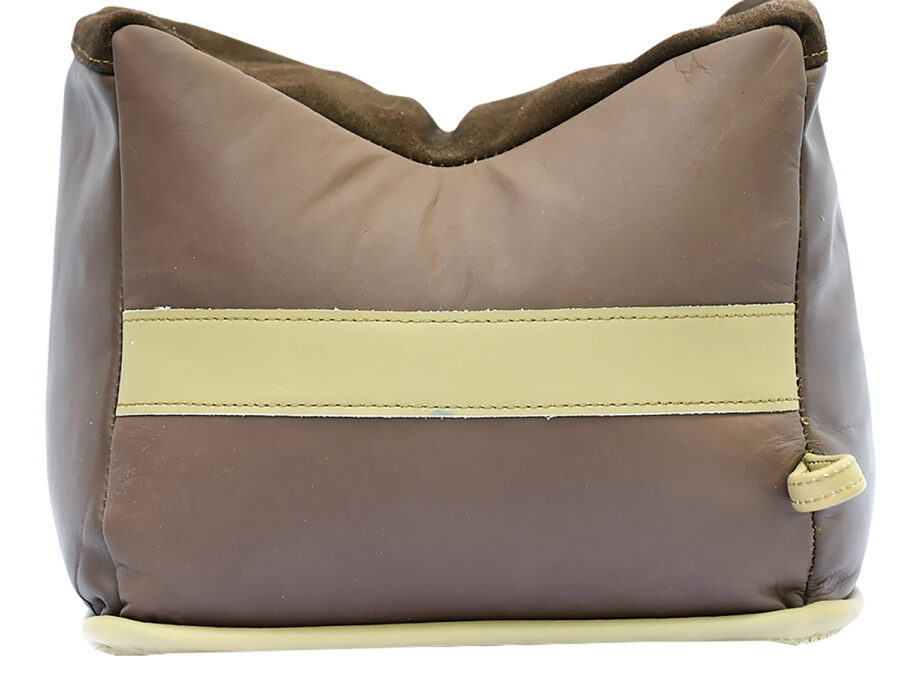 BenchMaster BMALBBLE Bench Bag  Rifle Large Empty Brown Leather Front Bag .55 lbs