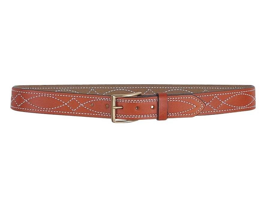DeSantis Fancy Stitch Lined Belt 1.5" Tan Size 42
