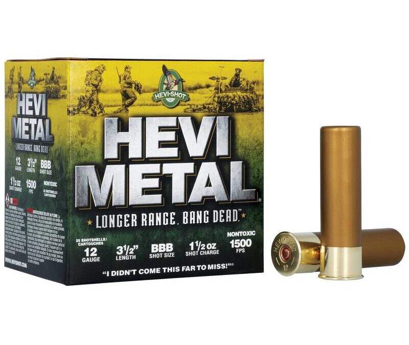 HEVI-Shot HEVI-Metal Longer Range Shotshell 12ga 3.5" 1-1/2 oz 1500 fps #BBB 25/ct