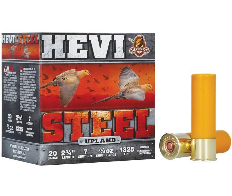 HEVI-Shot HEVI-Steel Shotshells 20ga 2-3/4" 1oz 1325 fps #7 25/ct