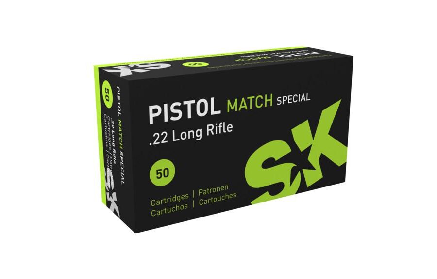 SK Pistol Match Special Rimfire Ammunition .22 LR 40 gr LRN 938 fps 50/ct