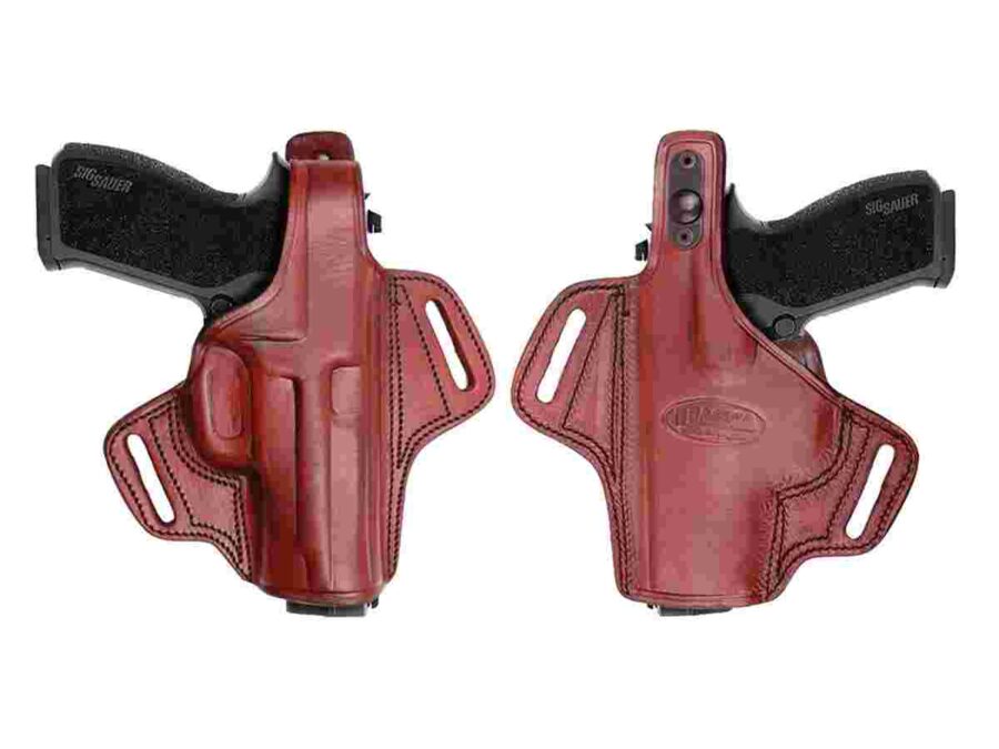 Tagua Gunleather Thumb Break Belt Holster for S&W L Frame 4" Brown Right Hand
