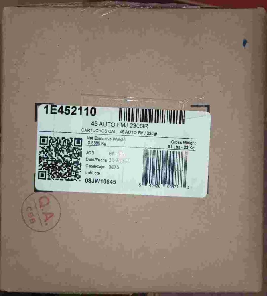 Aguila Ammunition .45 Auto Handgun Ammo - 230 Grain | FMJ | 1000rd Case