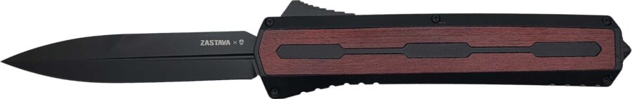 Zastava A7 OTF Knife - Serbian Red Wood | S35VN Dagger Blade