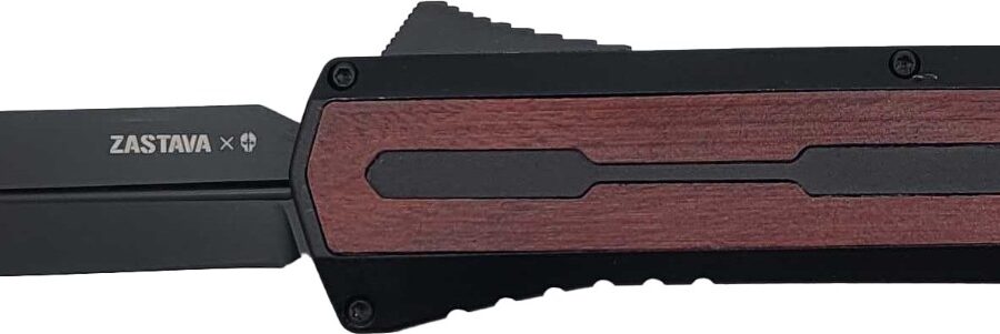 Zastava A7 OTF Knife - Serbian Red Wood | S35VN Spear Point Blade