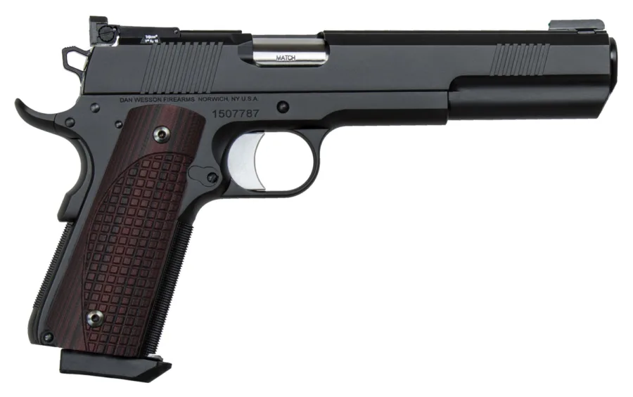 Dan Wesson 01840 Bruin  10mm Auto 8+1 6.03" Stainless Steel Barrel, Black Duty Serrated Stainless Steel Slide & Frame w/Beavertail, Brown G10 Grip, Ambidextrous
