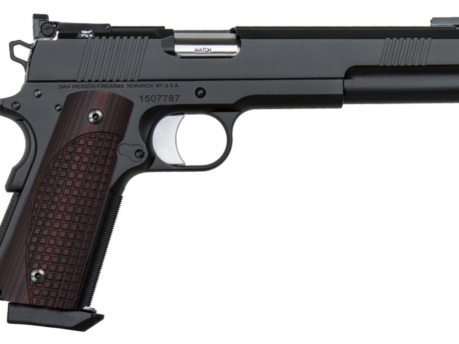 Dan Wesson 01840 Bruin  10mm Auto 8+1 6.03" Stainless Steel Barrel, Black Duty Serrated Stainless Steel Slide & Frame w/Beavertail, Brown G10 Grip, Ambidextrous