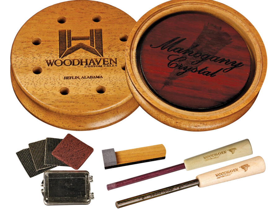 Woodhaven WH355 Mahogany Crystal  Friction Call Attracts Turkeys Natural Glass/Wood