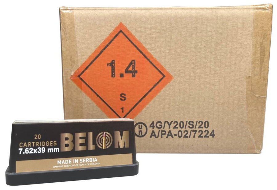 GO BELOM 7.62X39 BRASS 123GR FMJ 480RD CASE