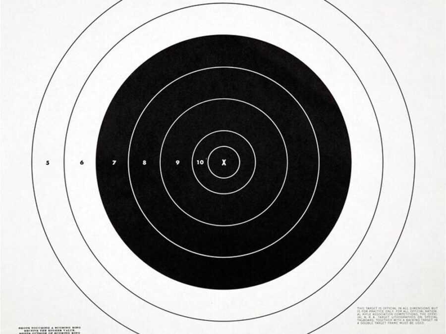 Champion Official NRA Paper Targets TQ-4(P) 100 yd Small Bore Rifle Single Bull 100/ct