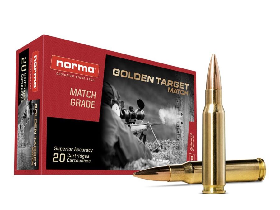 Norma Golden Target Match Rifle Ammunition .308 Win 175gr HPBT 2610 fps 20/ct
