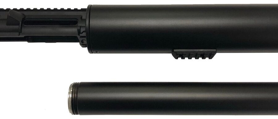 F5 MFG Soda Can Launcher - Black | Picatinny Rail | Includes Golfball/Net/Smoke Canister attachment