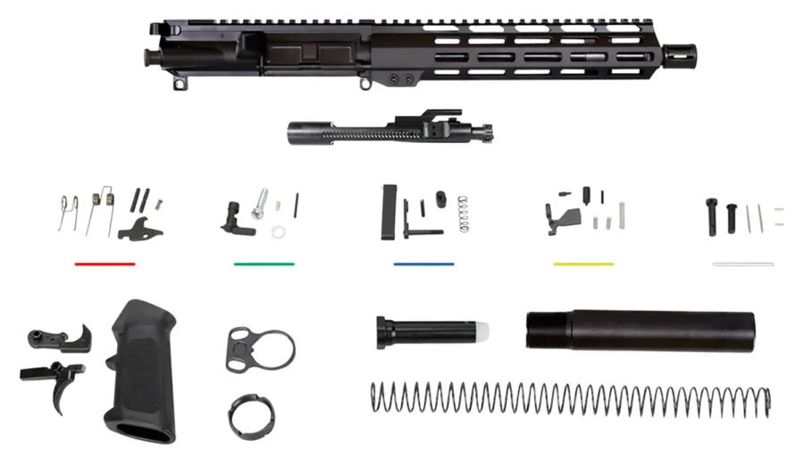 Aim Sports AR5CUB9 Complete Build Kit  5.56x45mm NATO 10.50" Black Nitride Barrel 7075-T6 Aluminum Black Anodized Receiver 10" M-LOK Handguard for AR-15