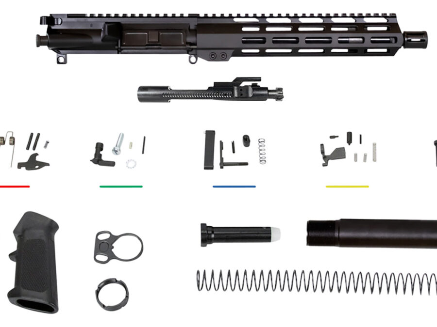 Aim Sports AR5CUB9 Complete Build Kit 5.56x45mm NATO 10.50" Black Nitride Barrel 7075-T6 Aluminum Black Anodized Receiver 10" M-LOK Handguard for AR-15