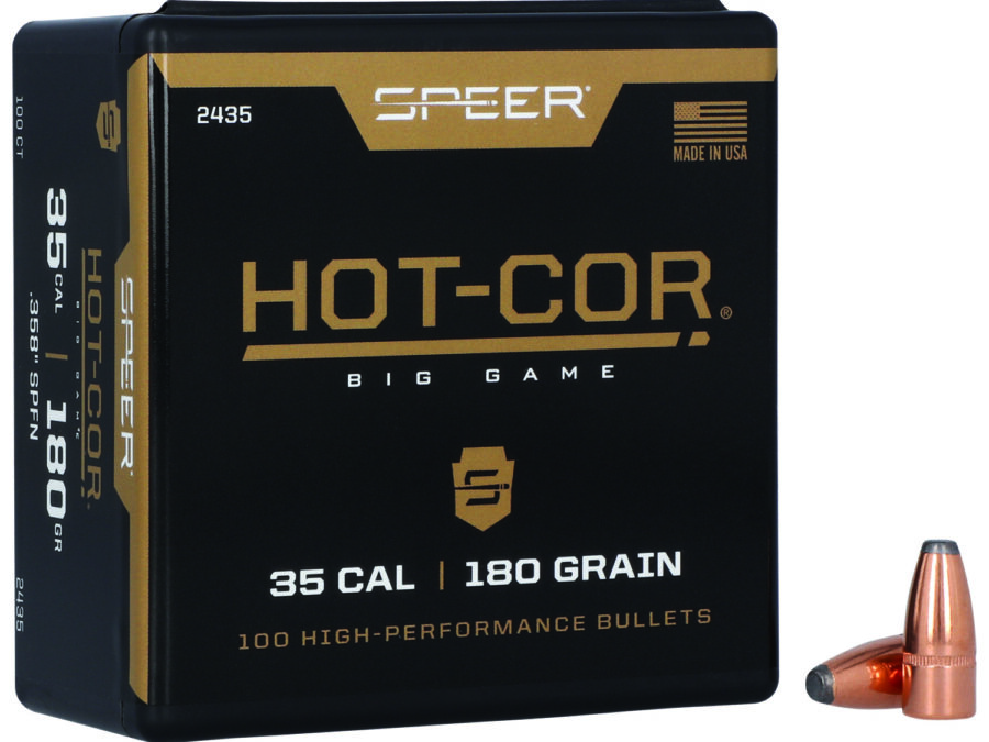 Speer 2435 Hot-Cor 35Cal 180gr Spitzer Soft Point 100 Per Box/5 Case