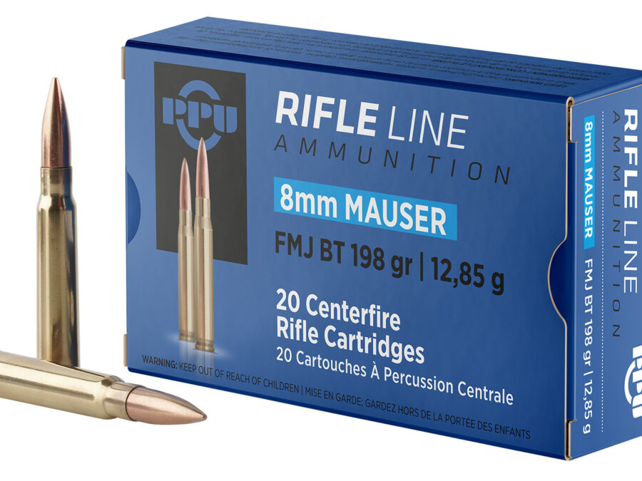 PPU PP8F Metric Rifle  8mmMauser 198gr Full Metal Jacket Boat Tail 20 Per Box/10 Case