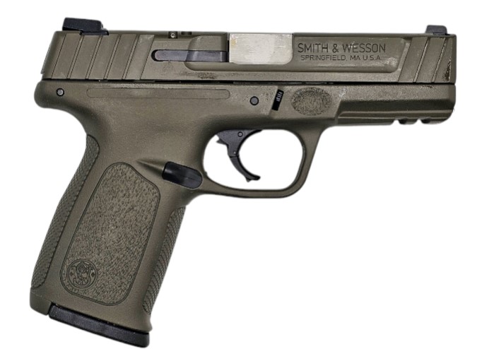 SMITH AND WESSON SD9VE 9MM 10RD OD GREEN CA COMP 13578