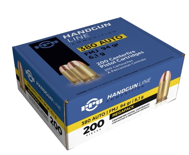 .380 Auto FMJ 94gr Mega Pack 200-rd