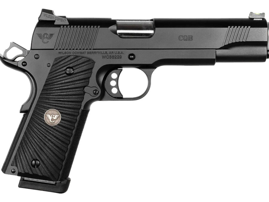 Wilson Combat CQBFS45 CQB  45 ACP 8+1 5" Full Size Carbon Steel Slide G10 Starburst Grip