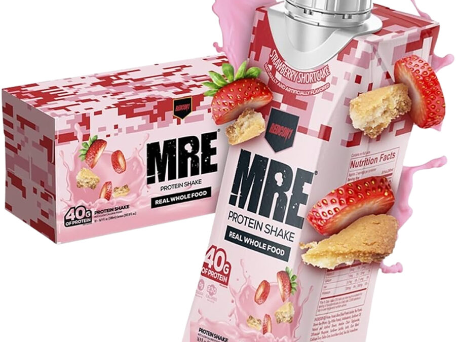 Redcon1 RC1MRERTDSSC12 MRE Ready to Drink Strawberry Shortcake 14 oz, 12pk