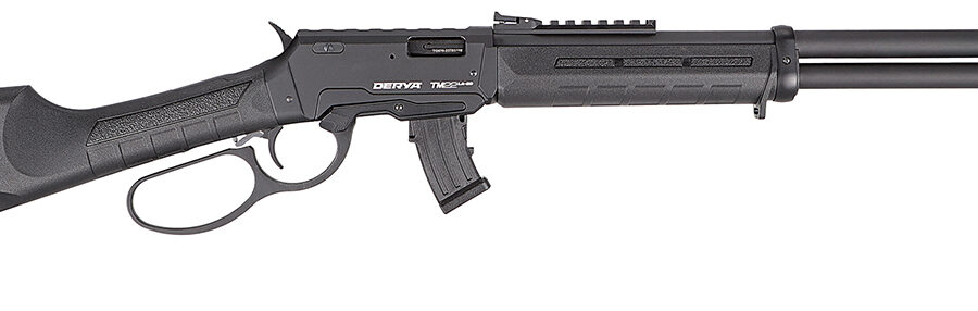 Derya Firearms TM22.LEVER.20 TM22 Lever 22 LR 10+1 20" Black Threaded Barrel, Black Anodized Picatinny Rail Receiver, Black AG w/Extensions Polymer Buttstock