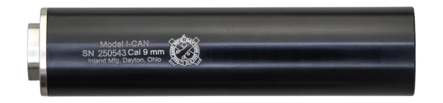 ILM ICAN45    SUPPRESSR 9MM 6" ALUM .578X28 DT BLK