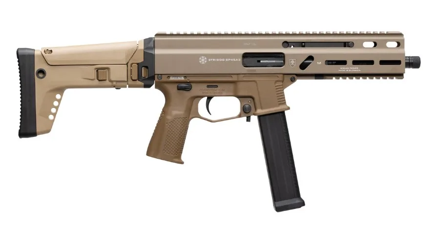 GRAND POWER STRIBOG SP45A3 .45 ACP 8IN BARRELSBR ENHANCED FDE