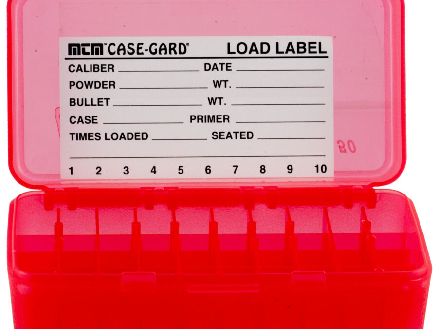 MTM Case-Gard P504429 Ammo Box Flip-Top Multi Caliber Clear Red Polypropylene 50rd