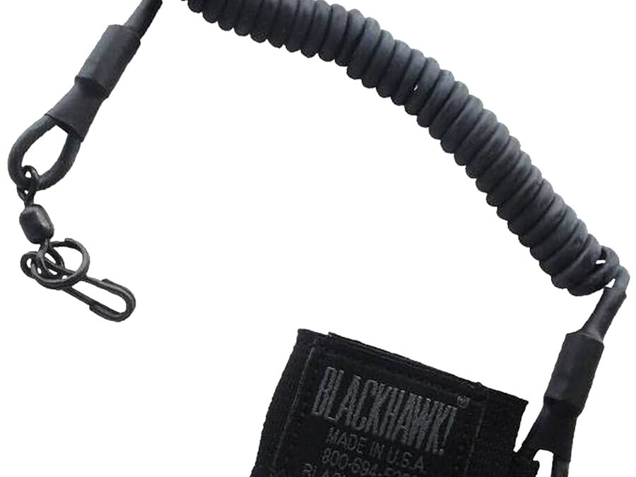 Blackhawk 90TPL2BK Tactical Pistol Lanyard Coiled Wire