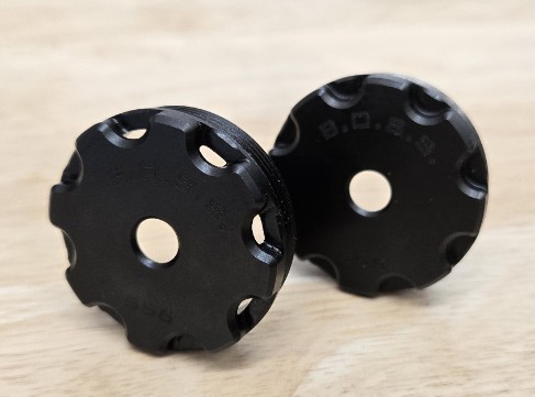 BOSS 5.56MM END CAP FOR 1.5IN BOSS SILENCER MODELS ONLY STAINLESS  END CAP STANDARD BLACK EC-150-556-SS-SE-BLK