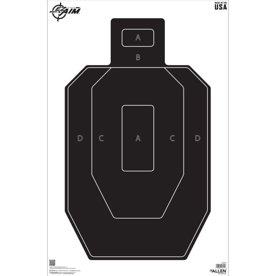 Allen EZ Aim IPSC Silhouette Target 23" x 35" 50/ct