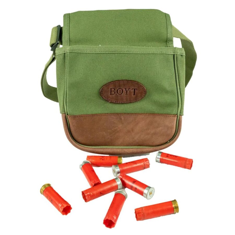 Boyt Signature Series Canvas and Leather Shell Pouch OD Green