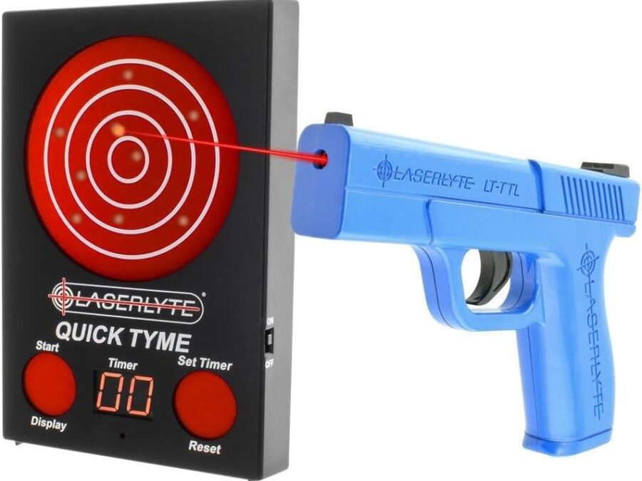LaserLyte Quick Tyme Laser Trainer Target with Point of Impact Display and Training Handgun