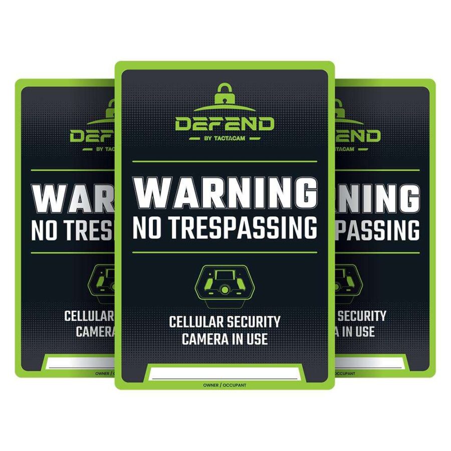 Tactacam Defend No Tresspassing Sign 3/ct