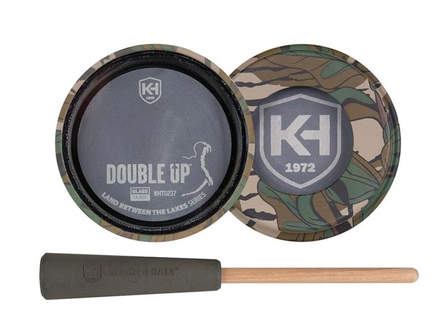 Knight & Hale Double Up Glass/Slate Pot Turkey Call LBTL Series Mossy Oak Greenleaf
