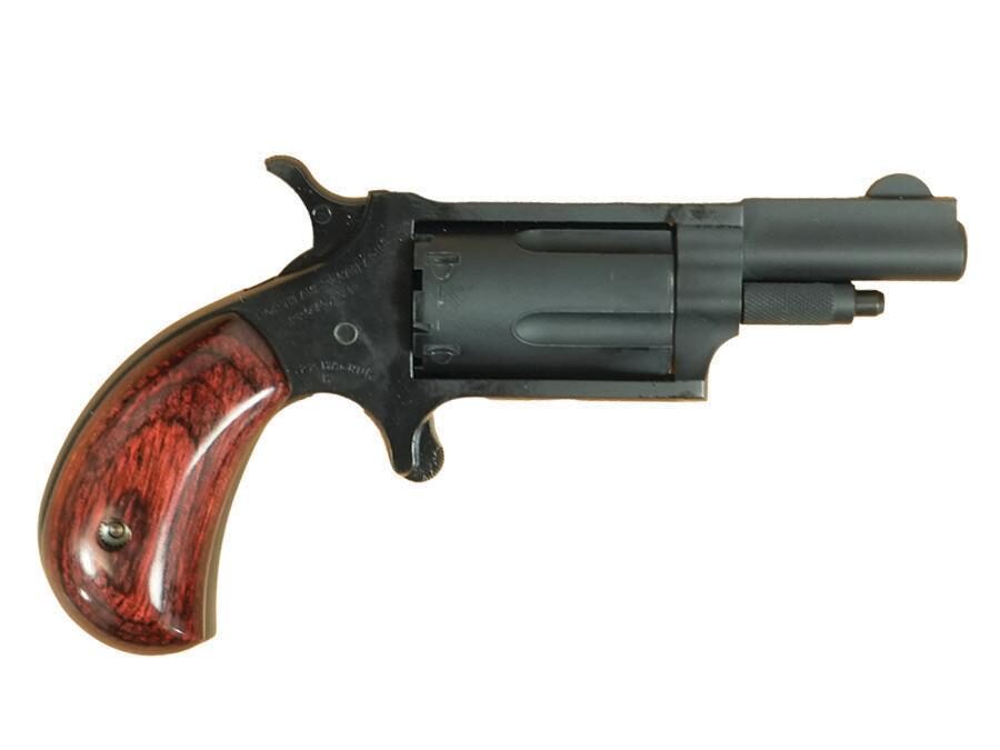 NAA 22M Mini Revolver Handgun .22 Magnum 5rd Capacity 1.625" Barrel Stealth Grey with Rose Grip