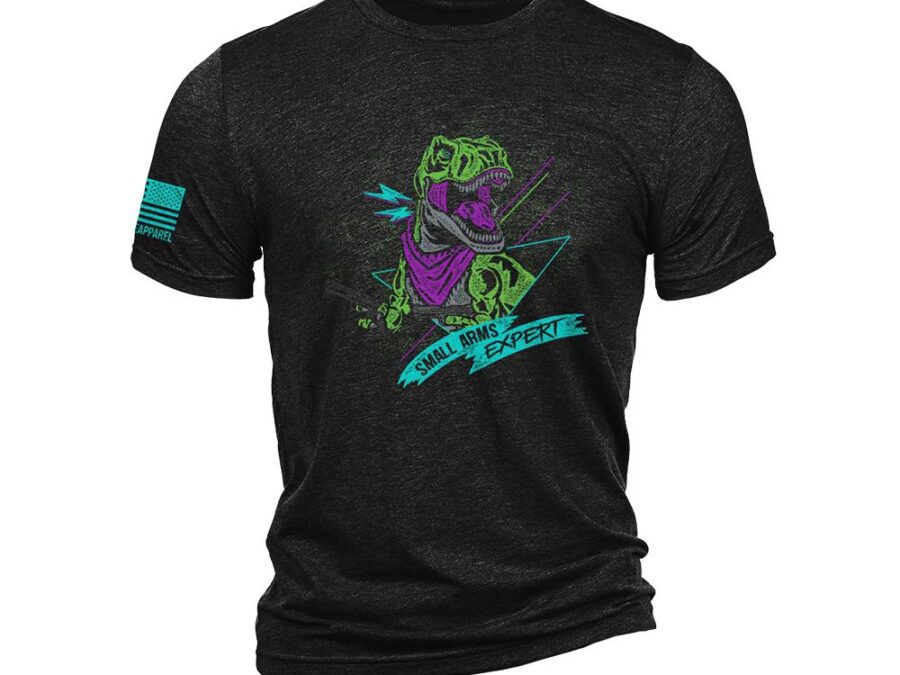 Nine Line T-Rex Short Sleeve Shirt Black Triblend L